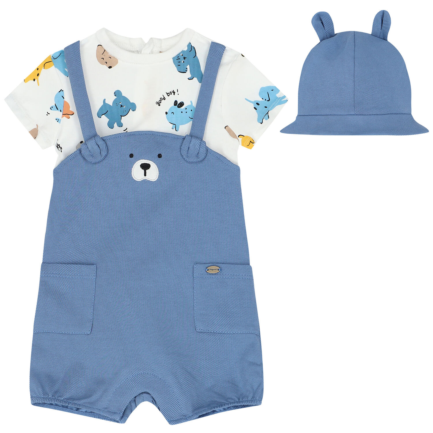 Baby Boys Romper & Hat Set, 2, hi-res