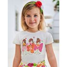 Girls White T-Shirt, 1, hi-res