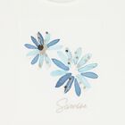 Girls Ivory Flower T-Shirt, 1, hi-res
