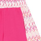 Girls White & Pink Logo Zig Zag Shorts, 2, hi-res