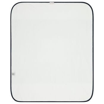 Baby Boys White & Navy Blue Logo Blanket