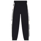 Girls Black Logo Joggers, 1, hi-res