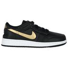 Black & Gold Air Jordan 1 Low Flyease Trainers, 1, hi-res