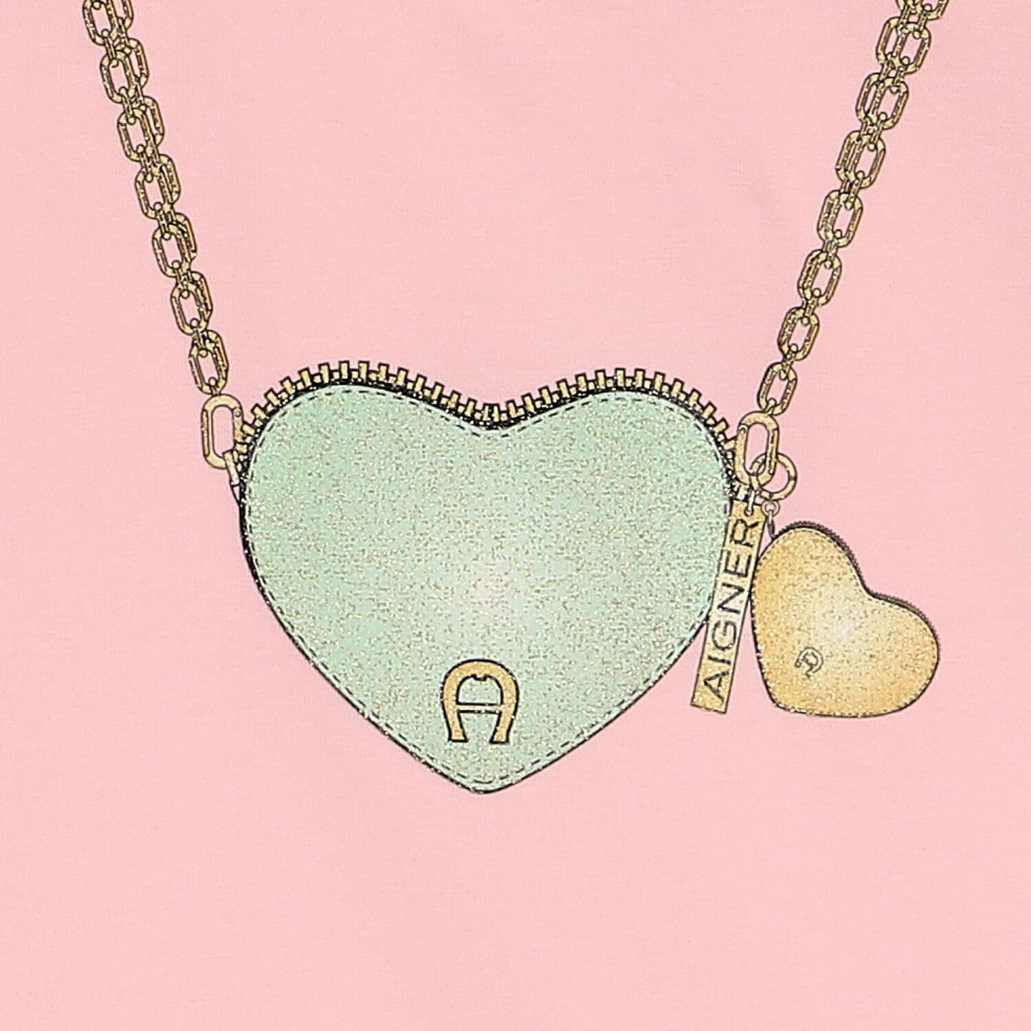 Girls Pink Logo Heart Dress, 2, hi-res