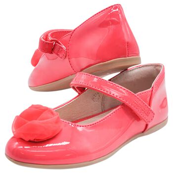 Girls Pink Flower Shoes 