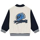 Boys White, Grey & Navy Blue Tracksuit Set (3 Piece), 2, hi-res