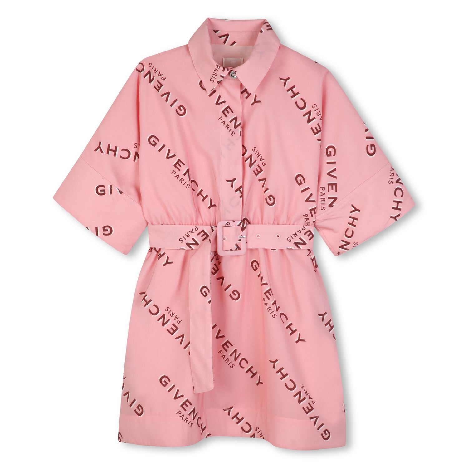Girls Pink Logo Dress, 1, hi-res