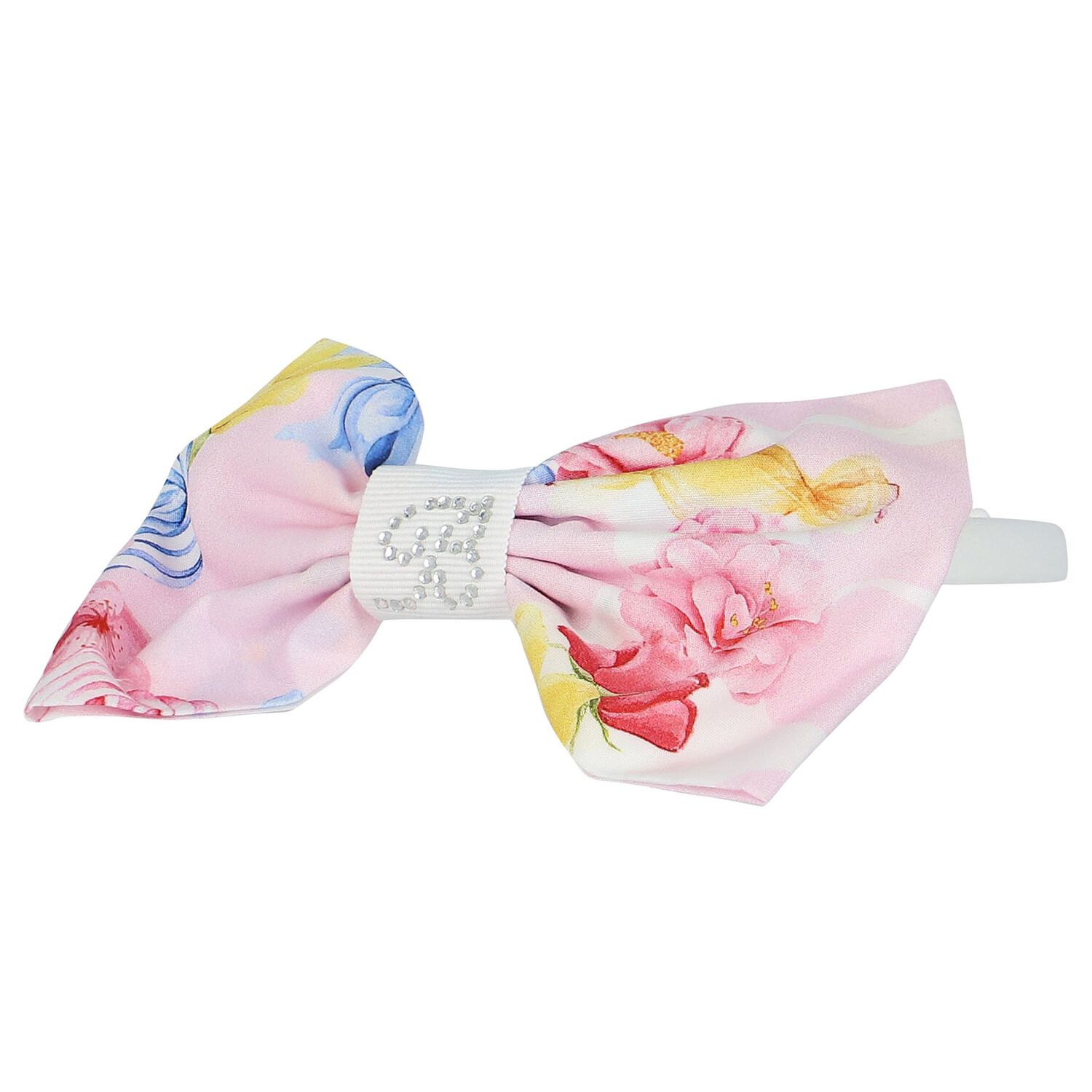 Girls Pink Logo Bow Headband, 1, hi-res image number null