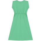 Girls Green Logo Dress, 1, hi-res