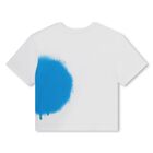 Boys White & Blue Logo T-Shirt, 1, hi-res