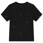 Boys Black Logo T-Shirt, 2, hi-res