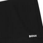 Boys Beige & Black Logo Swim Shorts, 1, hi-res