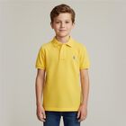 Boys Yellow Logo Polo Shirt, 1, hi-res