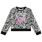 Girls Black & White Logo Sweatshirt, 2, hi-res
