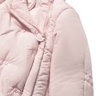 Baby Girls Pink Embroidered Baby Snowsuit, 3, hi-res
