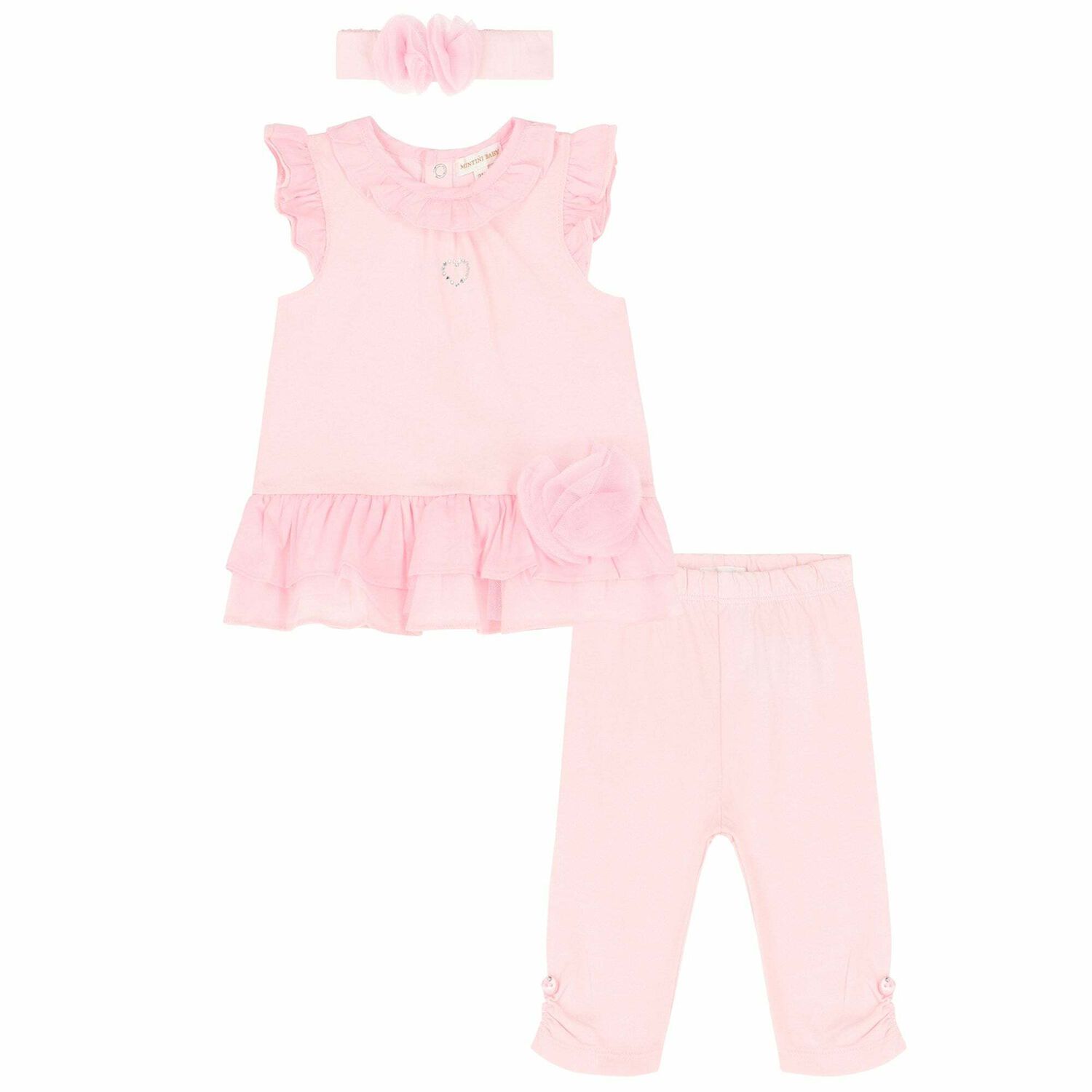 Baby Girls Pink Dress Set, 1, hi-res