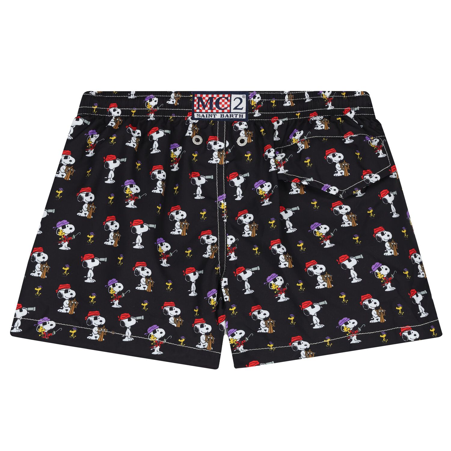 Boys Black Snoopy Swim Shorts, 1, hi-res image number null