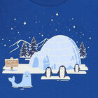 Younger Boys Blue Graphic Long Sleeve Top, 1, hi-res