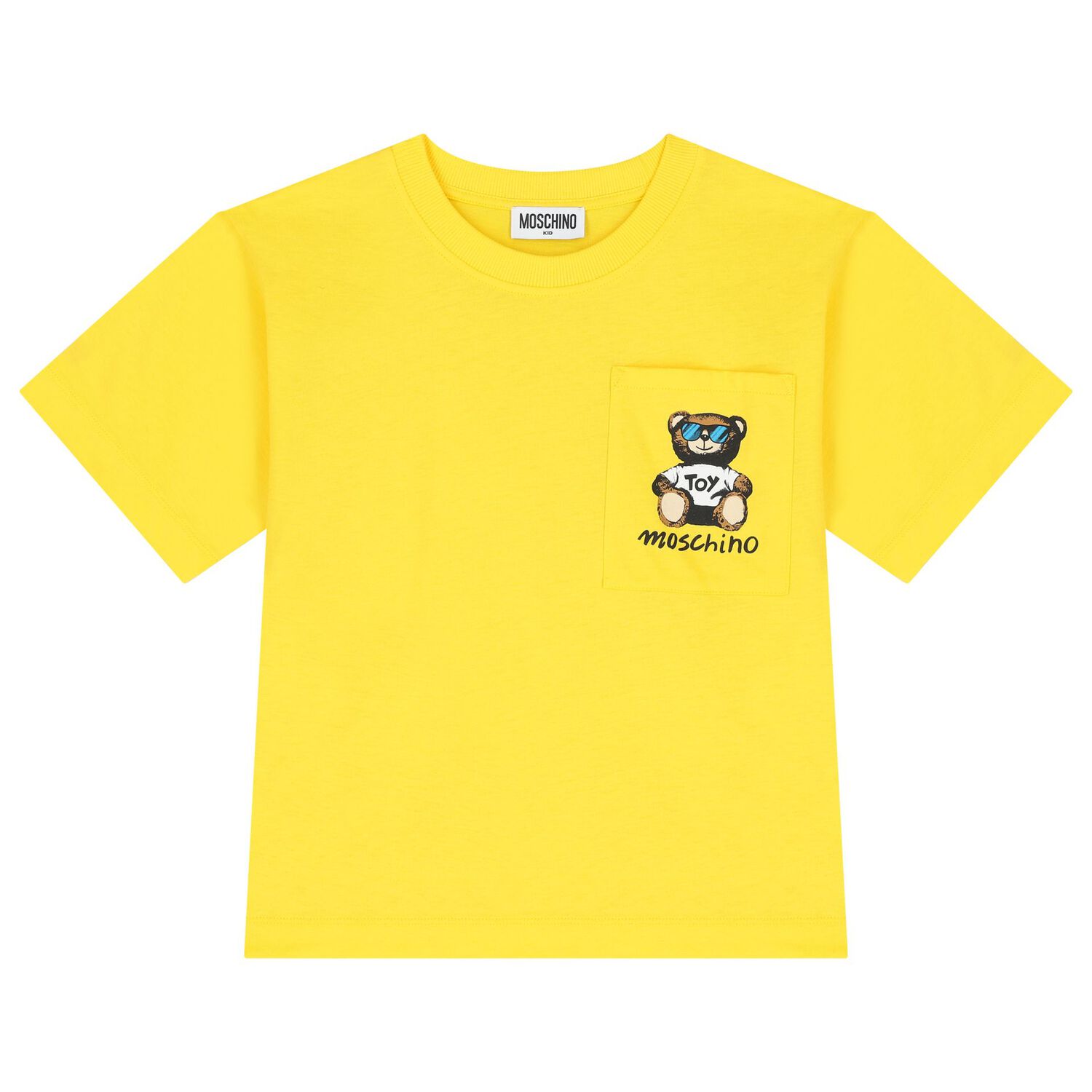 Boys Yellow & White Teddy Bear Logo Shorts Set, 1, hi-res