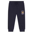 Younger Boys Navy Blue Tiger Tracksuit, 1, hi-res