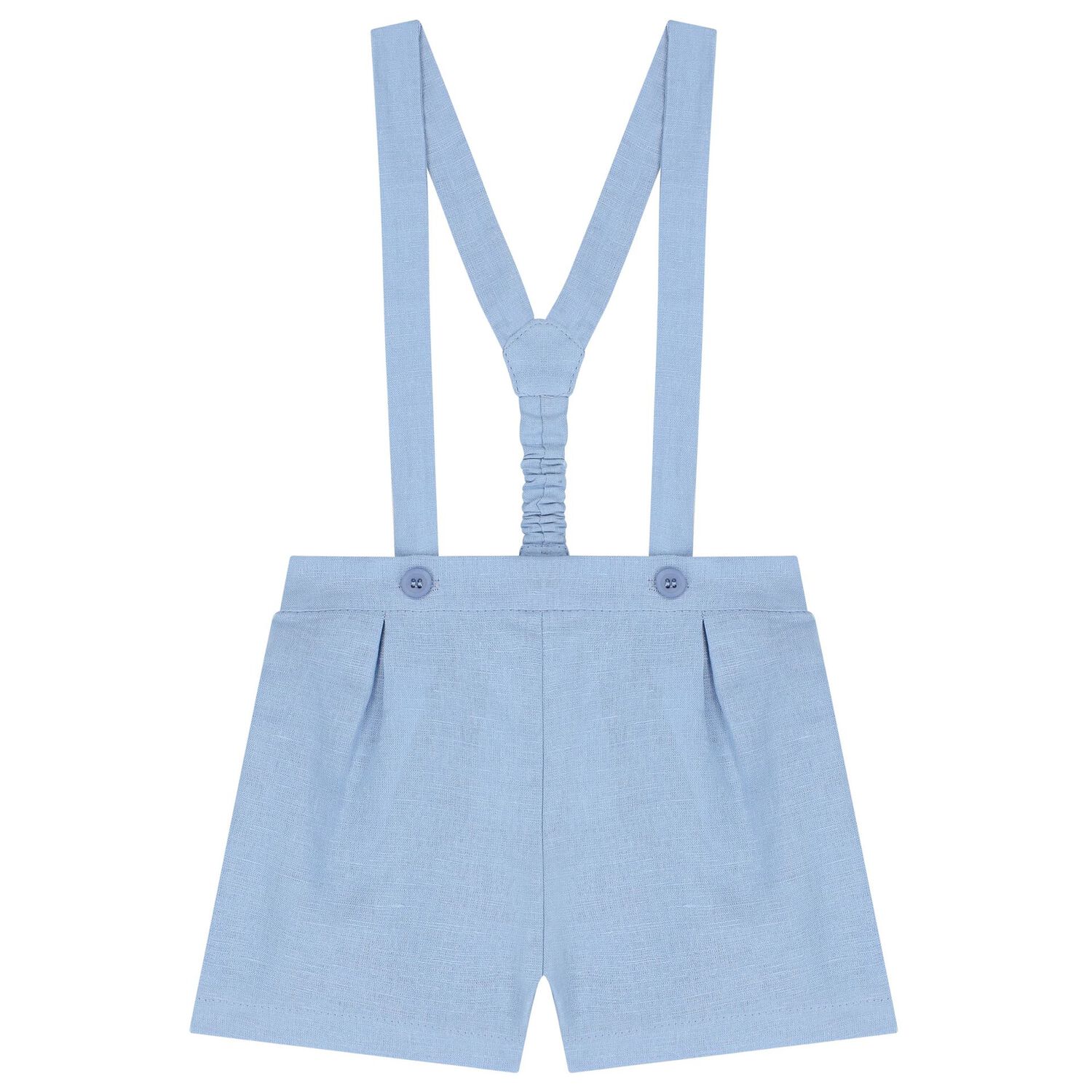 Baby Boys White & Blue Smart Dungaree Set, 2, hi-res image number null