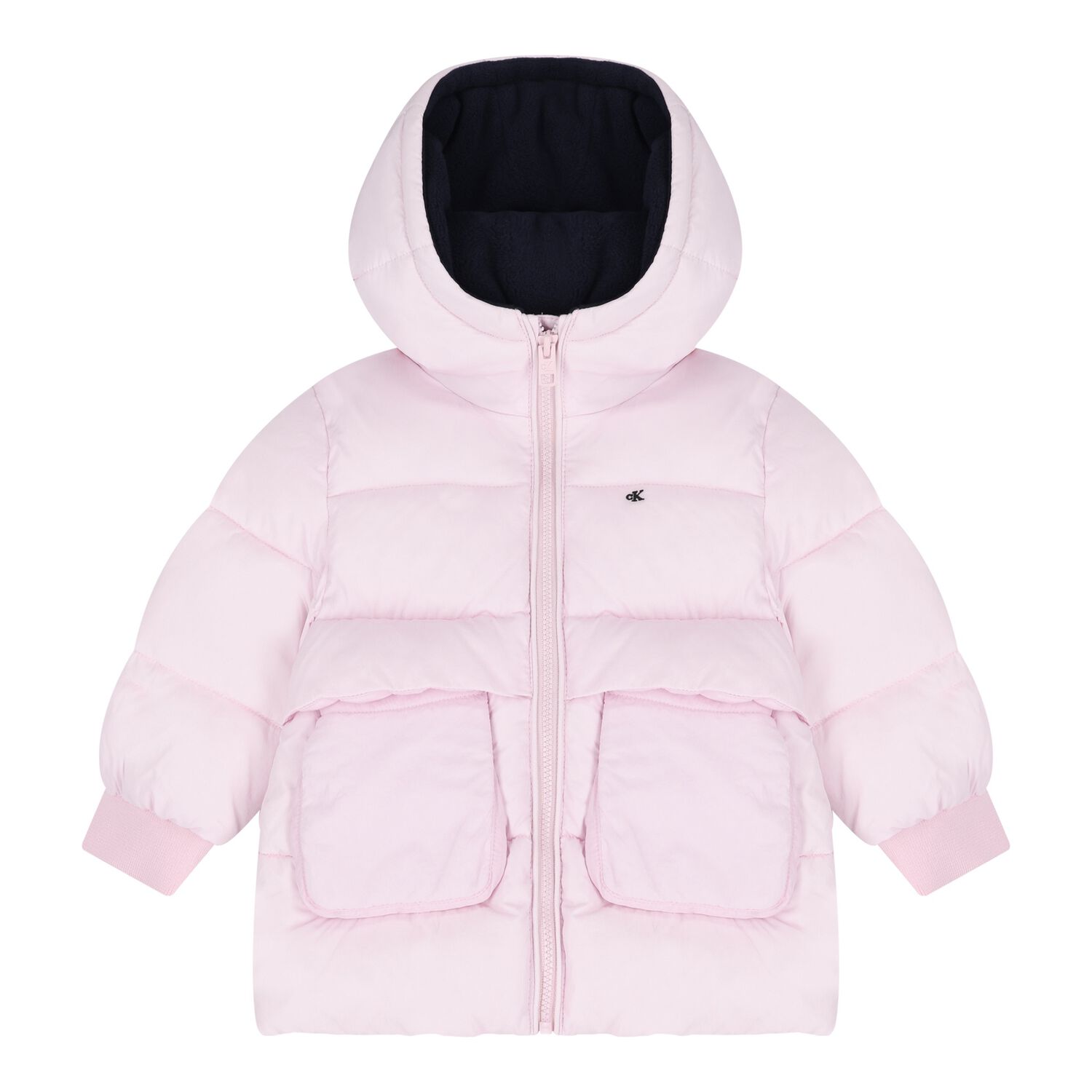Baby Girls Pink Logo Padded Puffer Jacket, 2, hi-res image number null