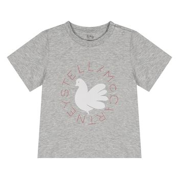 Younger Boys Grey Dove Logo T-Shirt