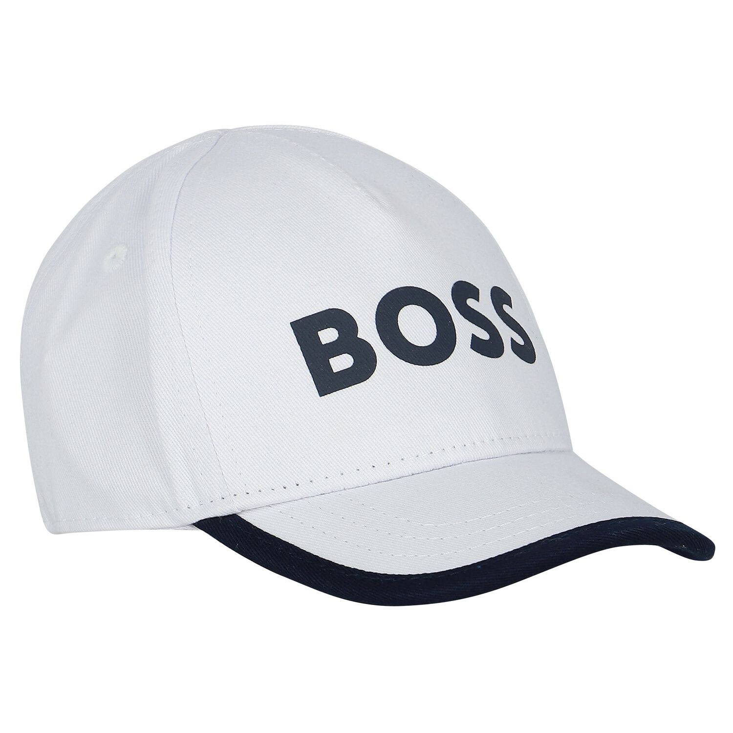 Baby Boys White Logo Cap, 1, hi-res