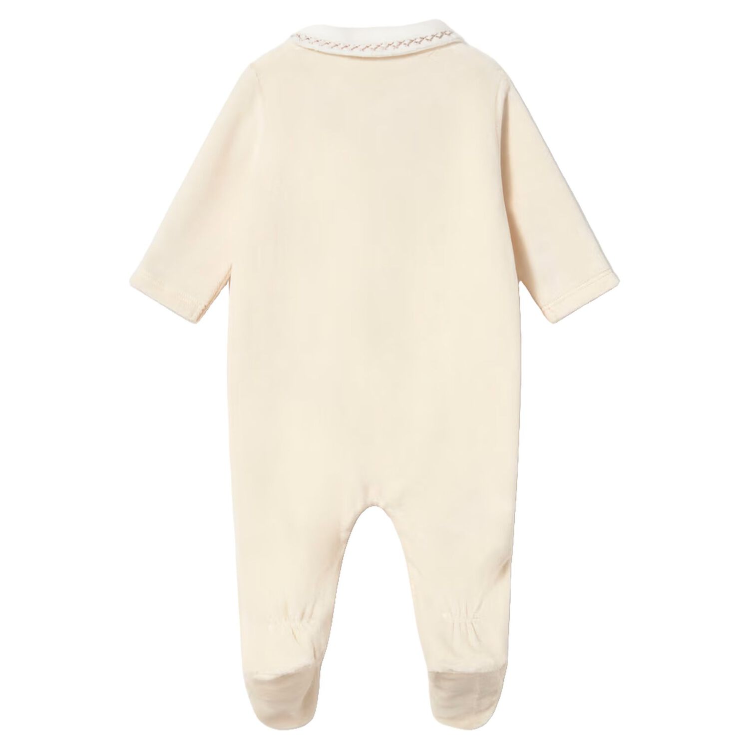 Ivory Embroidered Babygrow, 1, hi-res