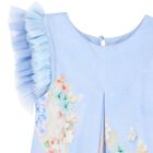 Girls Blue Floral Dress, 1, hi-res