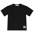 Boys Black Logo T-Shirt, 2, hi-res