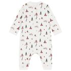 Ivory Christmas Tree Baby Romper, 1, hi-res