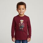 Boys Burgundy Polo Bear Long Sleeve Top, 1, hi-res