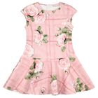 Girls Pink Rose Dress, 1, hi-res