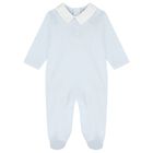 Baby Boys Blue Giraffe Laugh Babygrow, 1, hi-res