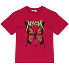 Girls Pink Butterfly T-Shirt, 1, hi-res
