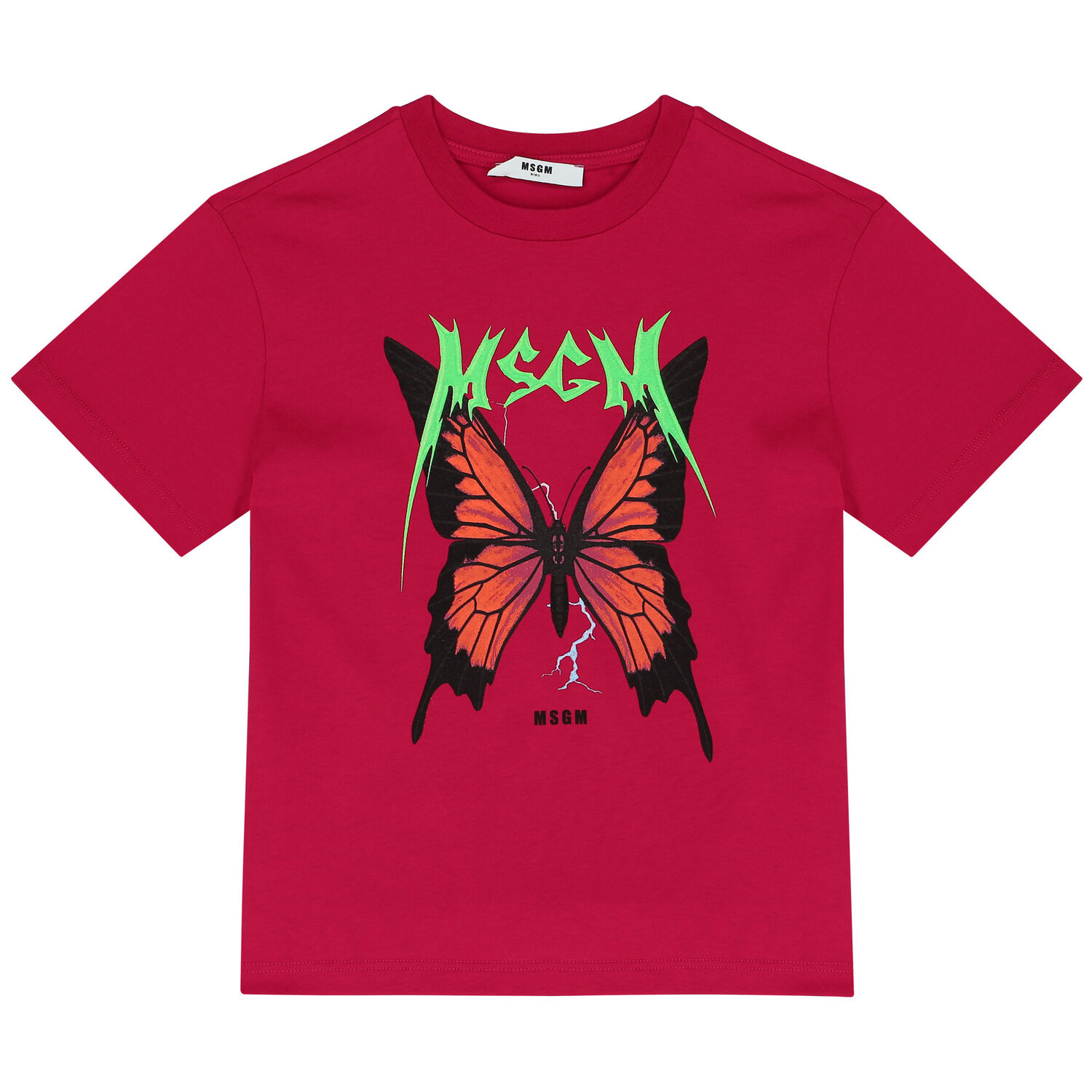 Girls Pink Butterfly T-Shirt, 1, hi-res