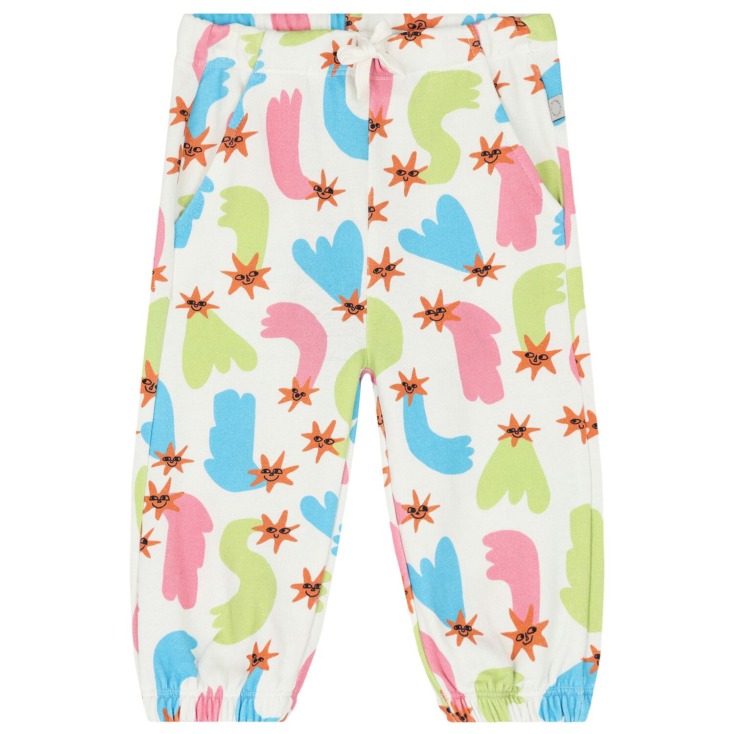 Younger Girls Ivory Shooting Stars Joggers, 1, hi-res image number null