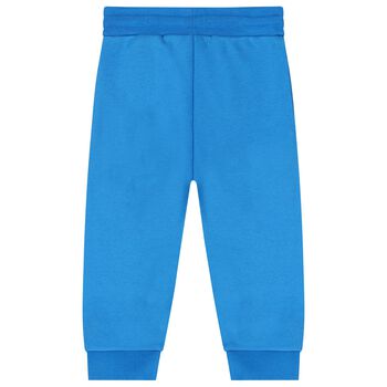 Younger Boys Blue Logo Joggers