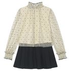 Girls Ivory & Black Skirt Set, 1, hi-res