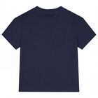 Boys Navy Blue Logo Turtle T-Shirt, 1, hi-res