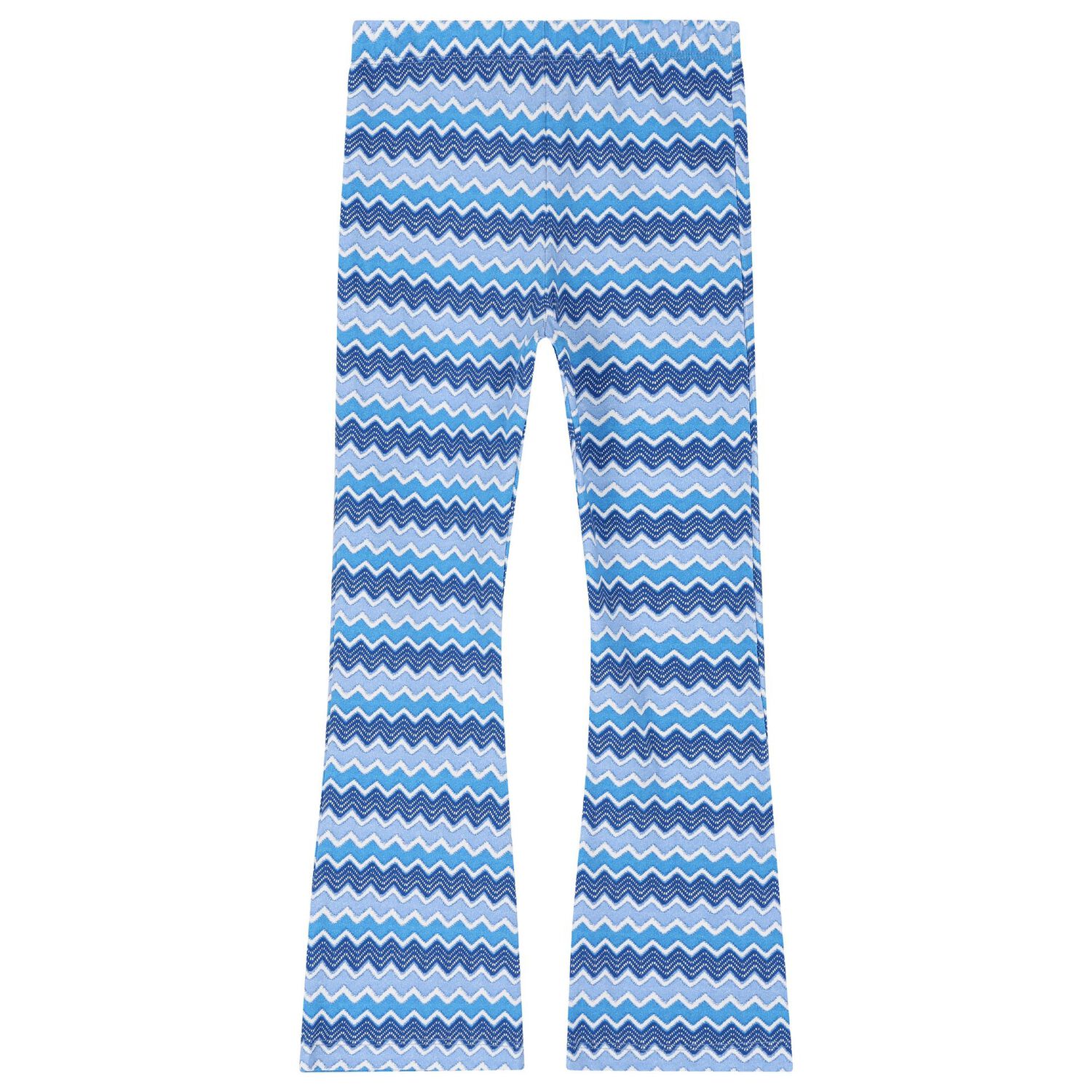 Girls White & Blue Zigzag Leggings Set, 3, hi-res image number null