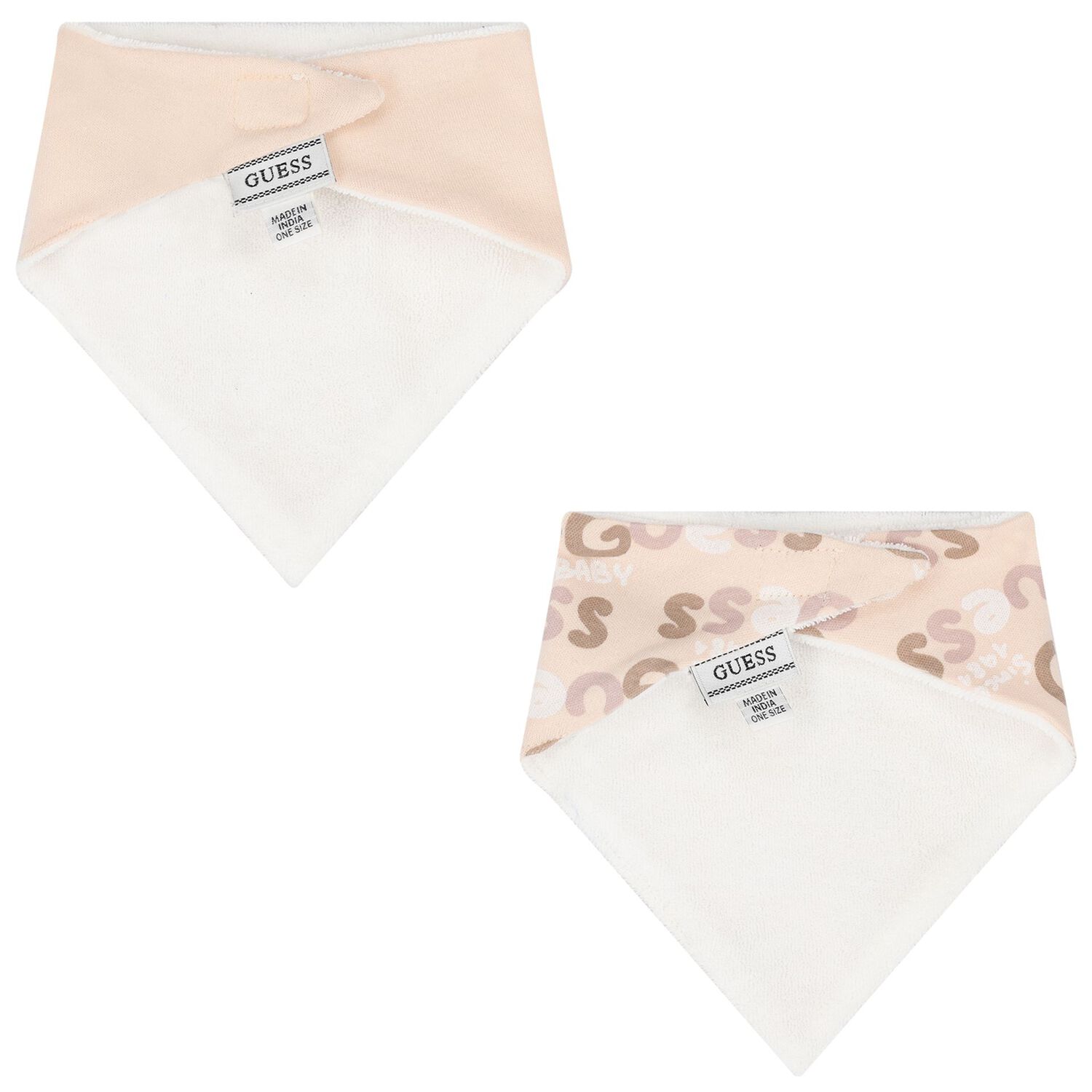 Beige Teddy Bear Logo Bib ( 2-Pack ), 1, hi-res