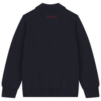Boys Navy Blue Knitted Sweatshirt