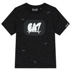 Boys Black Logo T-Shirt, 2, hi-res