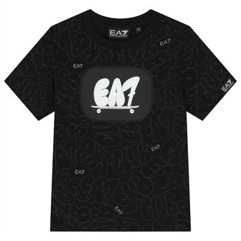 Boys Black Logo T-Shirt