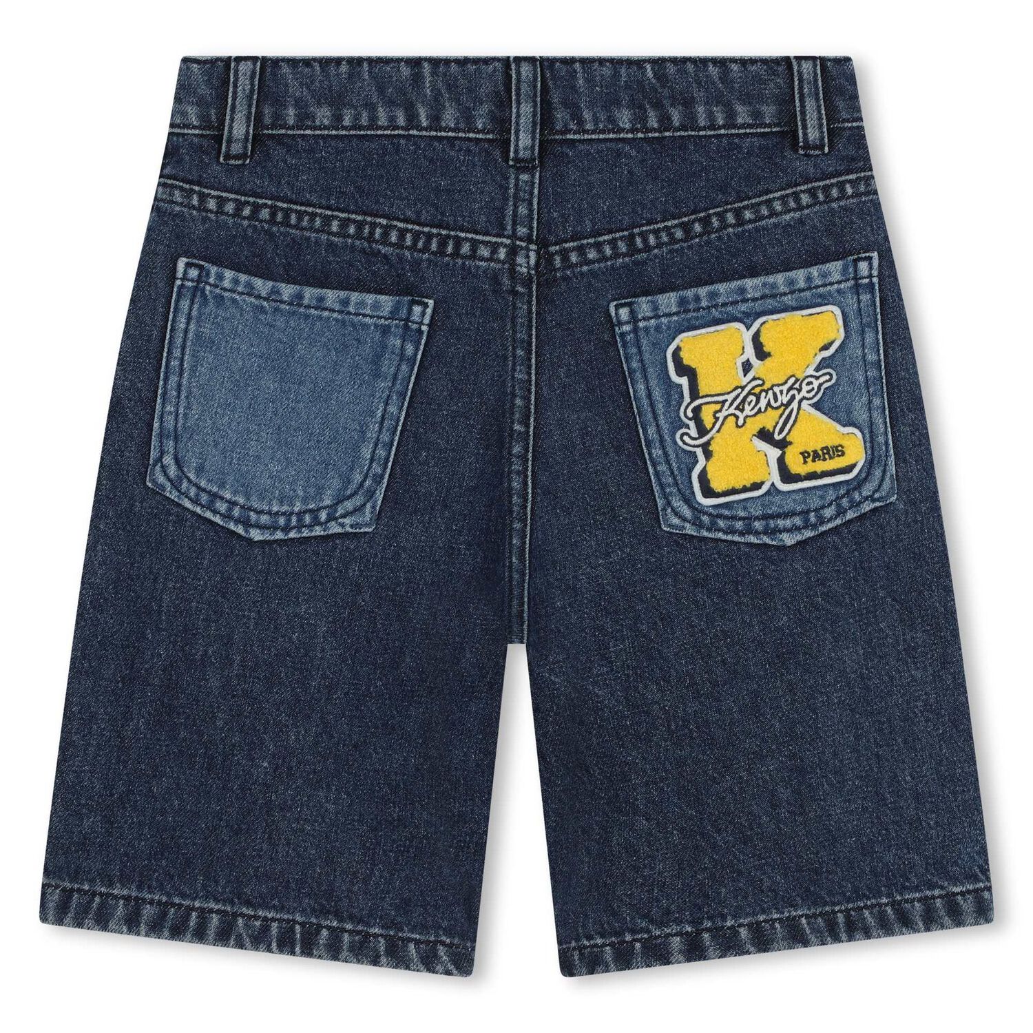 Boys Blue Tiger Logo Denim Shorts, 1, hi-res image number null