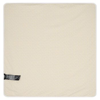 White & Gold Logo Baby Blanket