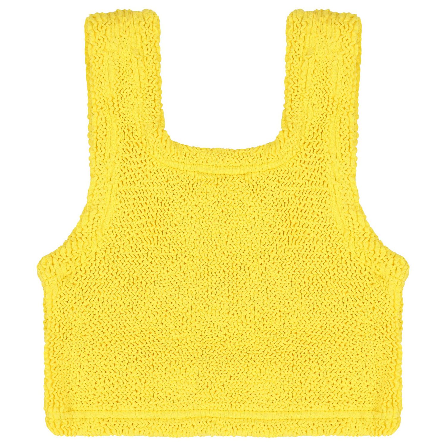 Girls Yellow & Bubblegum Pink Crinkle Bikini, 1, hi-res