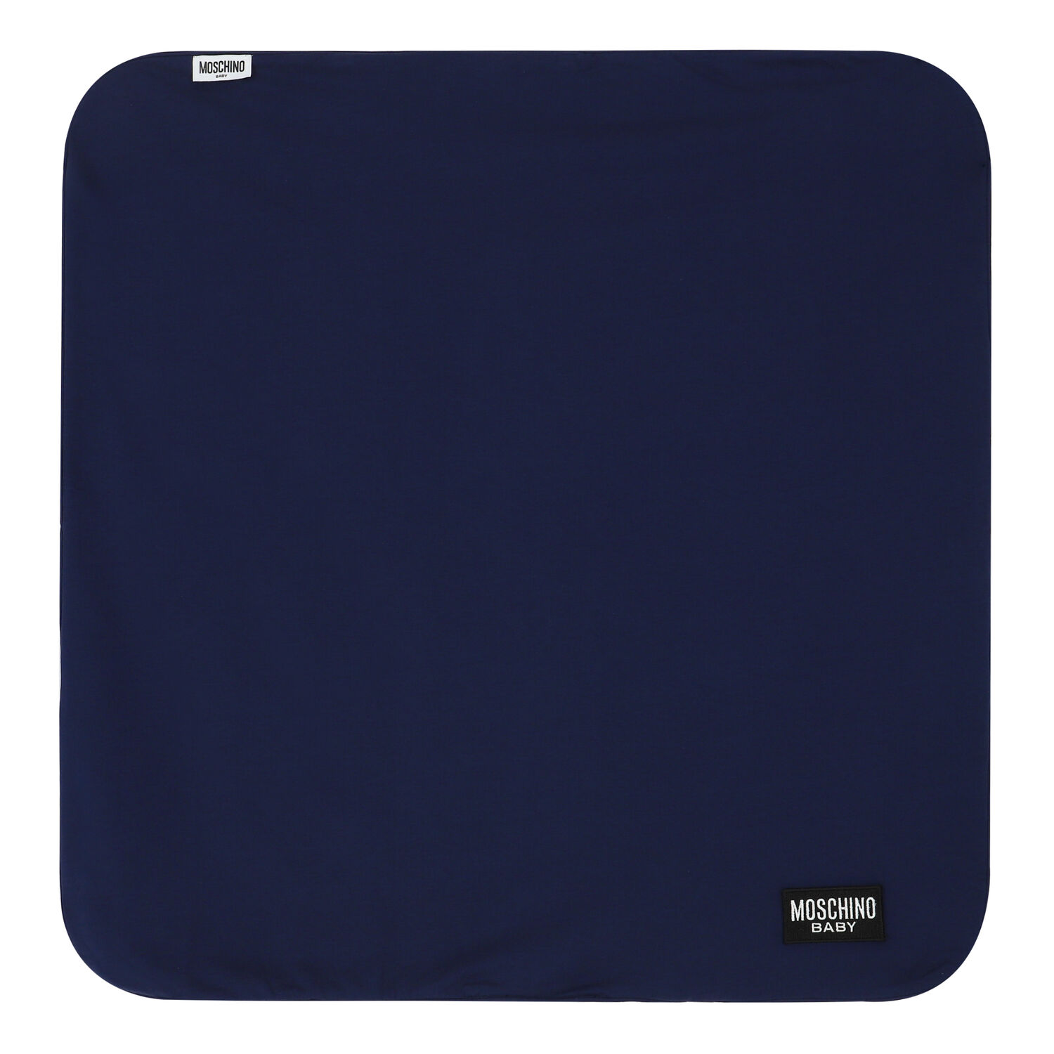 Navy Blue Teddy Bear Logo Baby Blanket, 4, hi-res